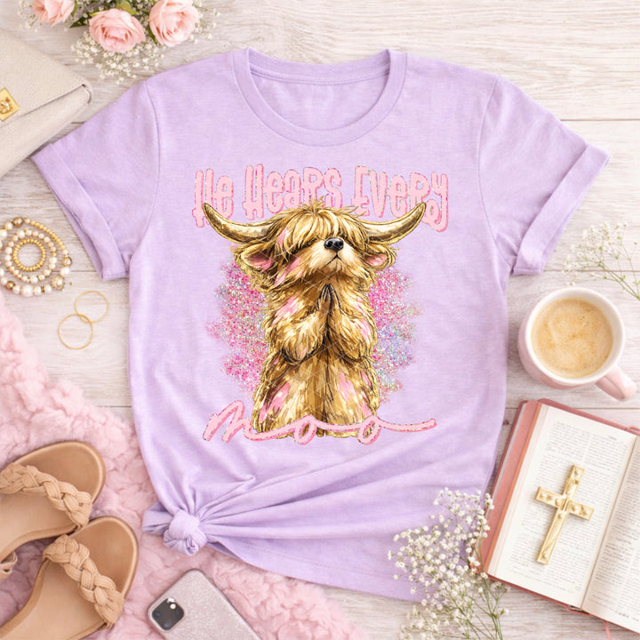 He Hears Every Moo Glitter DTF Print