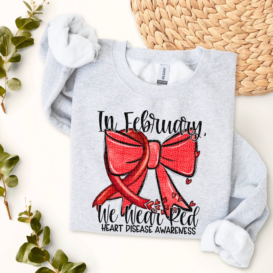 In February We Wear Red DTF Print