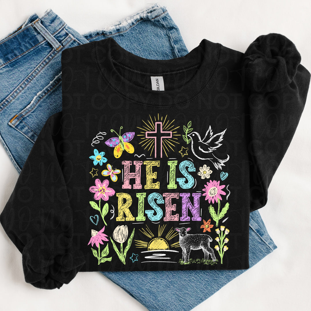 He is Risen Doodles DTF Print