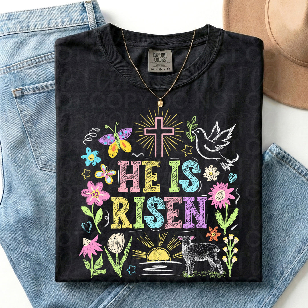 He is Risen Doodles DTF Print