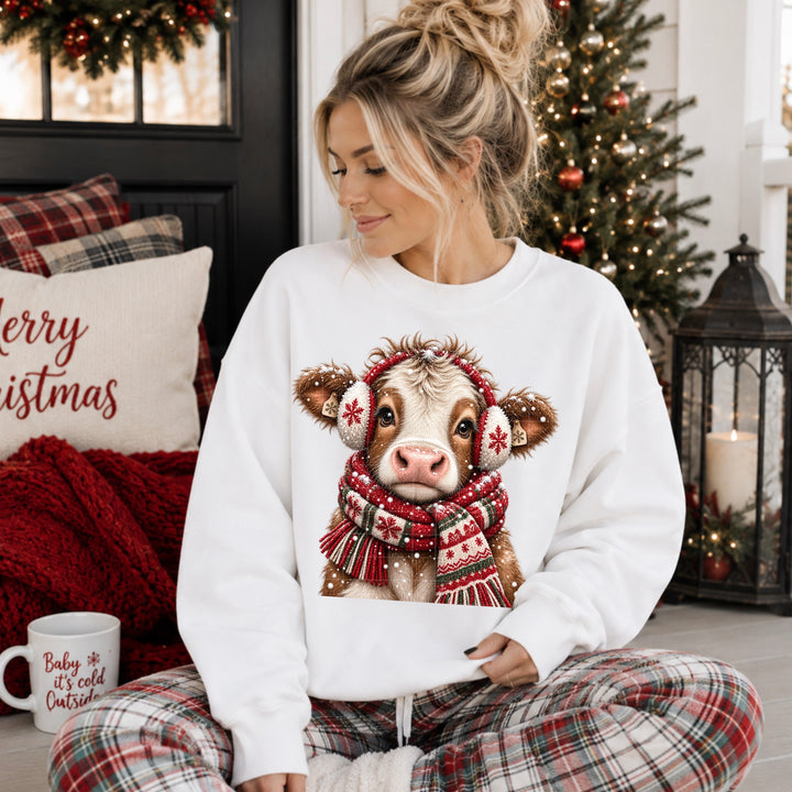 Holly Belle Christmas Cow DTF Print