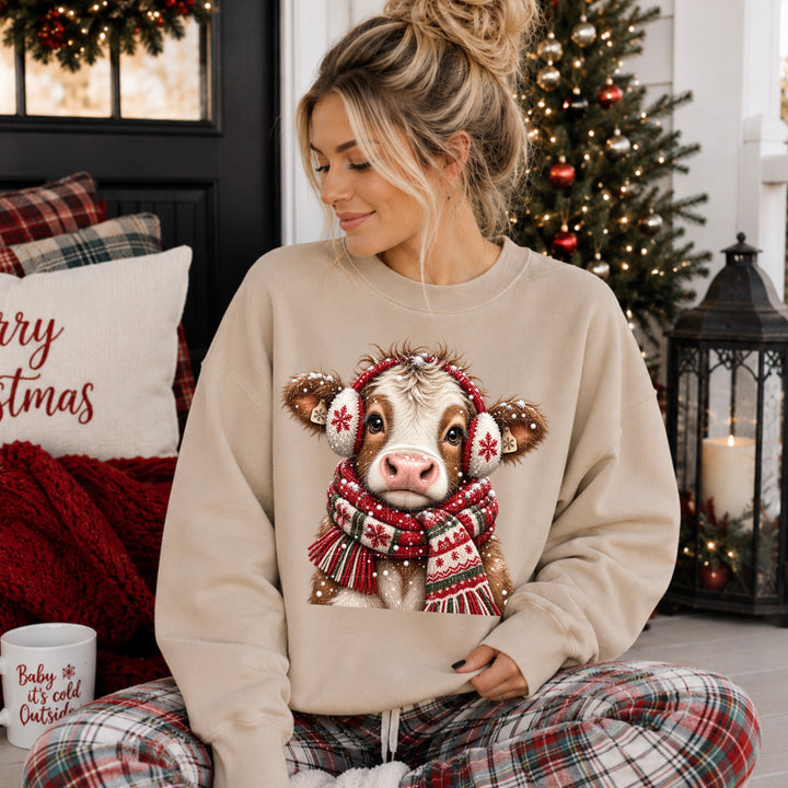 Holly Belle Christmas Cow DTF Print