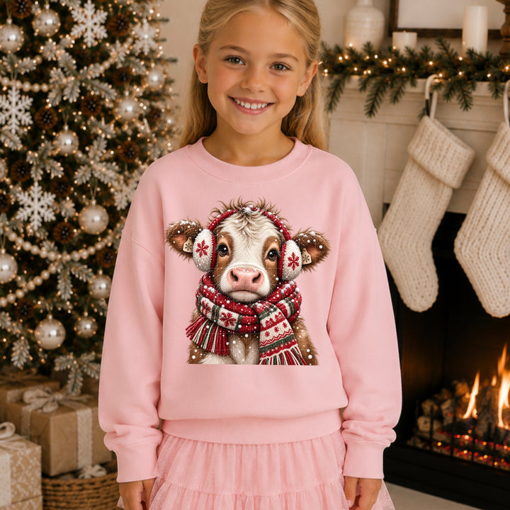 Holly Belle Christmas Cow DTF Print