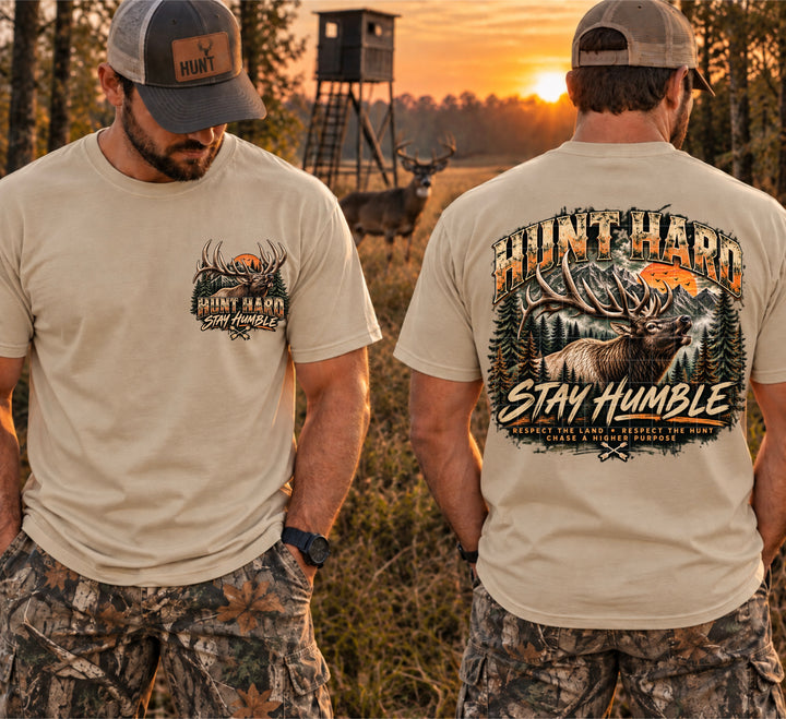 Hunt Hard Stay Humble DTF Print