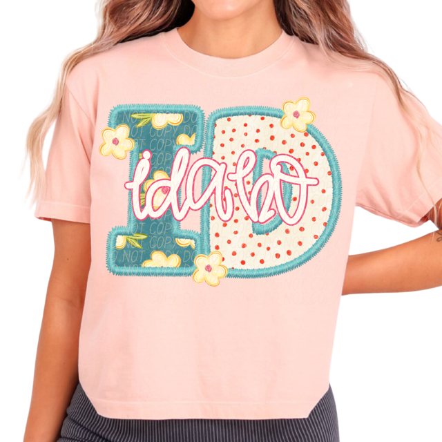 Retro Floral States DTF Print