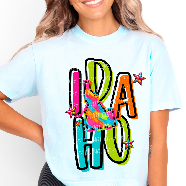 Neon States DTF Print
