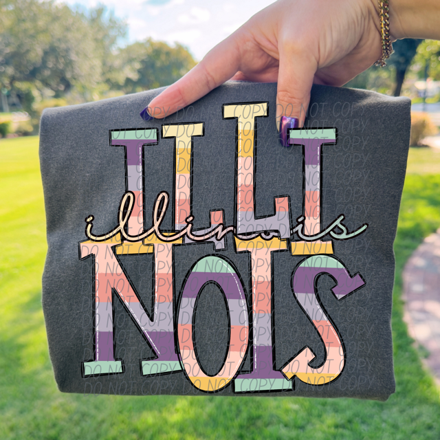 Pastel States DTF Print