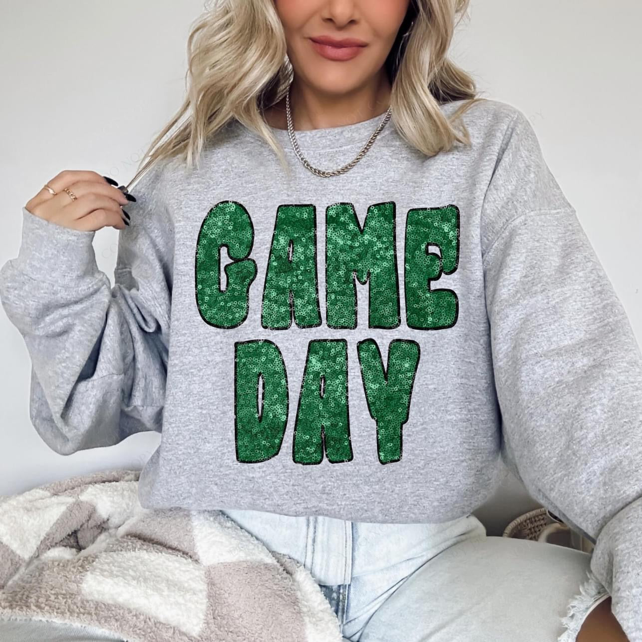 Game Day Retro Faux Sequin DTF Print