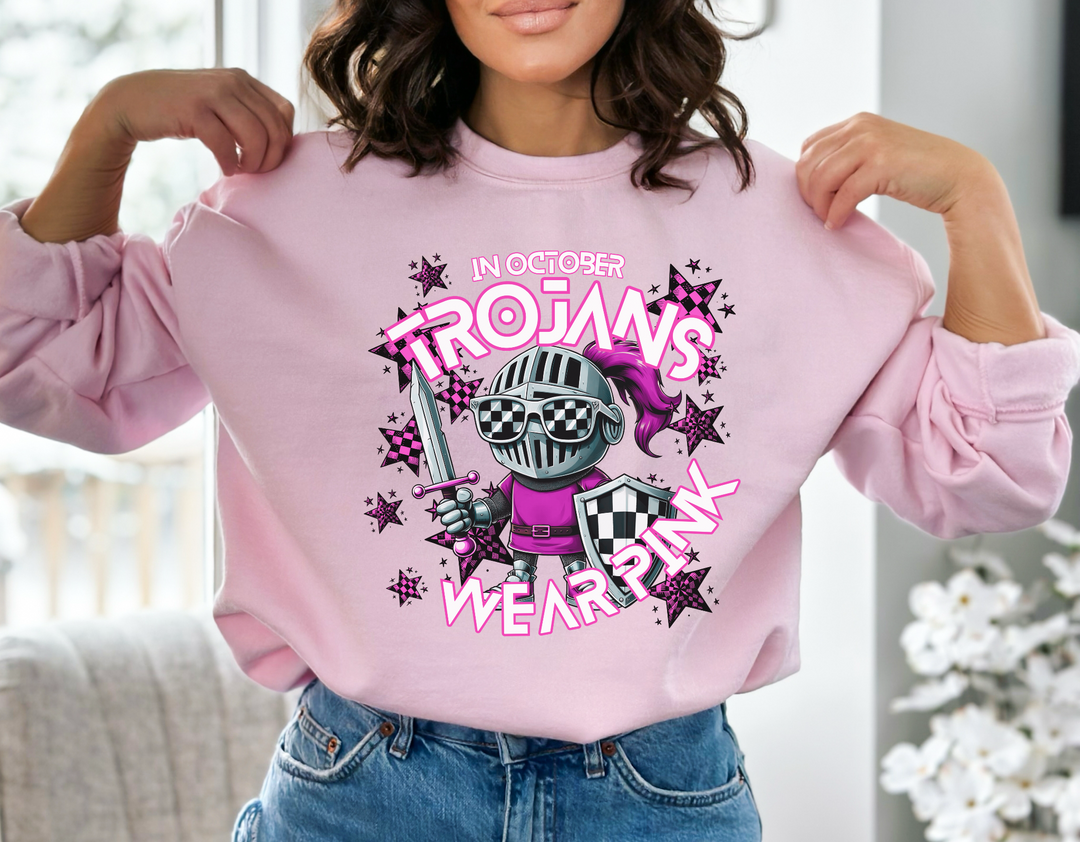 In October Trojans Wear Pink DTF Print