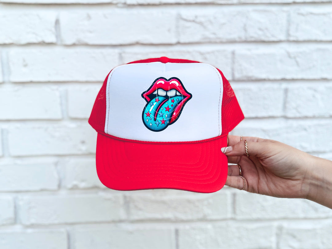 Retro Tongue Faux Patch DTF Print