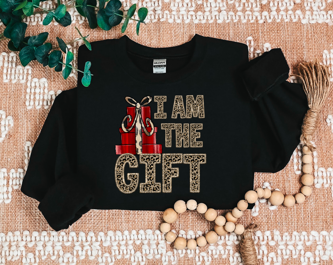 I Am The Gift Leopard Stacked DTF Print