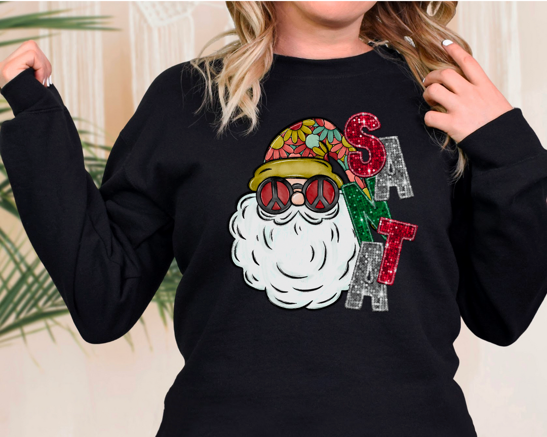 Hippie Santa DTF Print