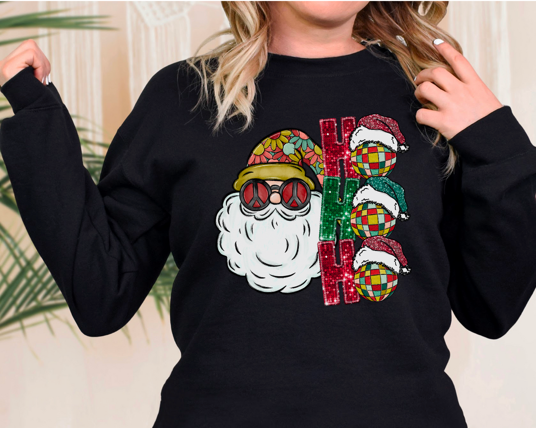 Hippie Santa Ho Ho Ho DTF Print