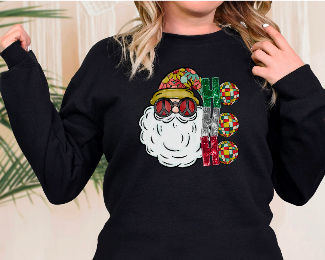 Hippie Santa HO HO HO 2 DTF Print