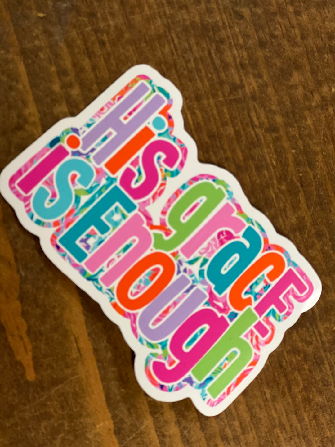 His Grace Is Enough Die Cut Stickers