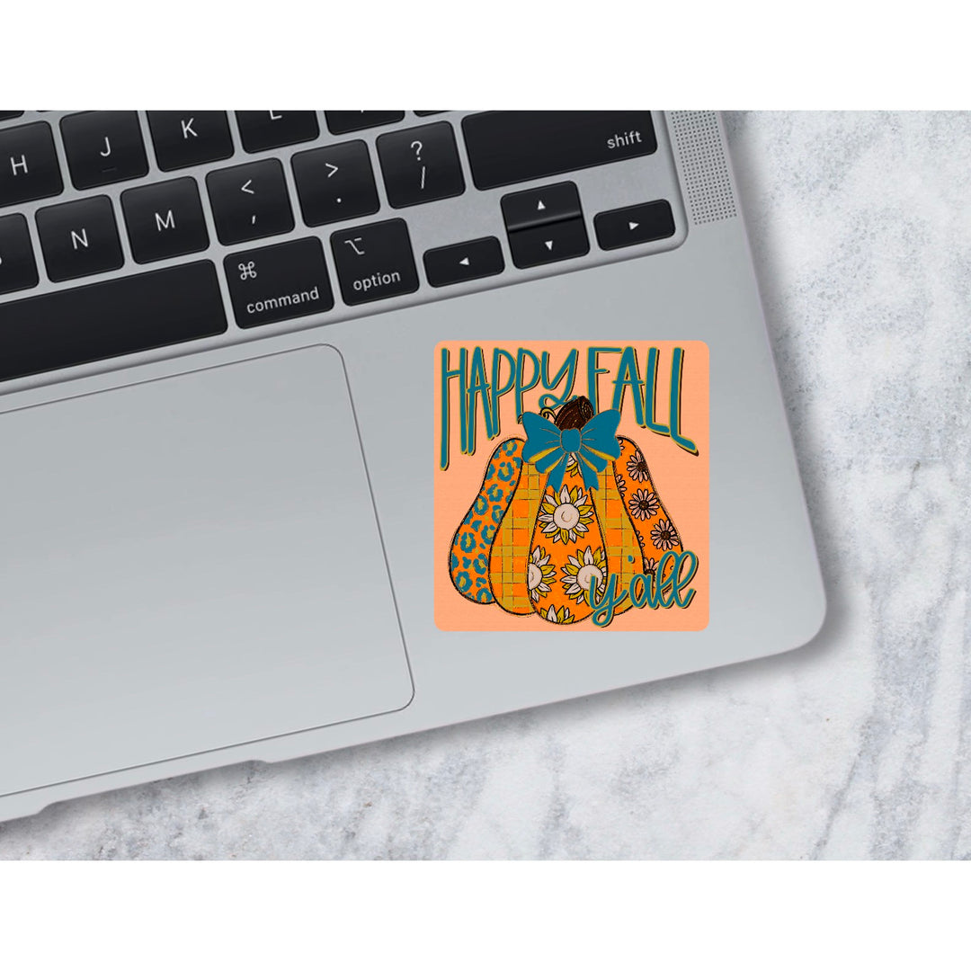 Happy Fall Y'all Die Cut Stickers
