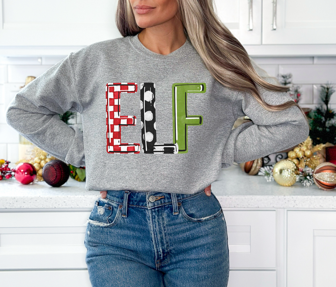 Elf Christmas Word Art DTF Print