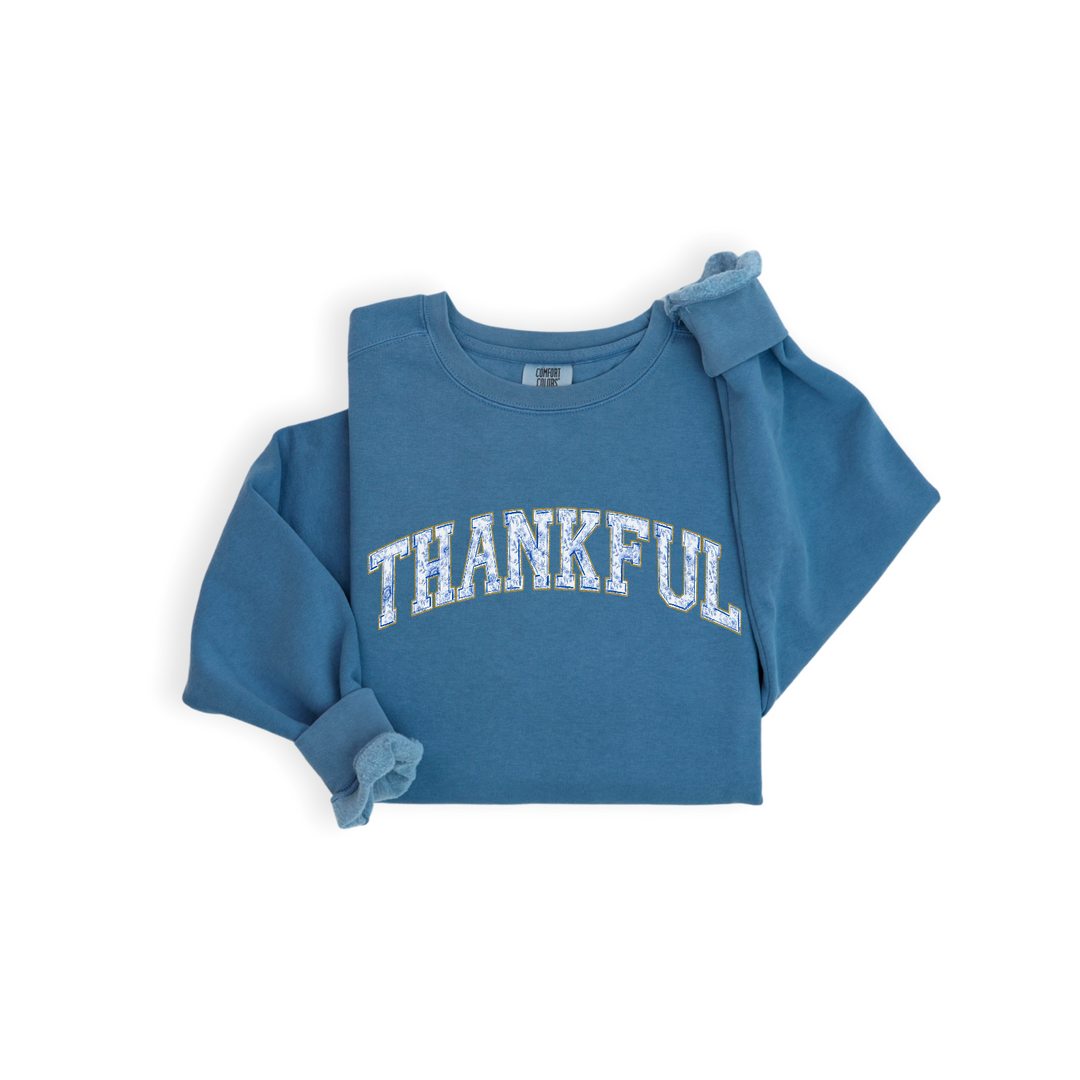 Thankful Toile Words DTF Print