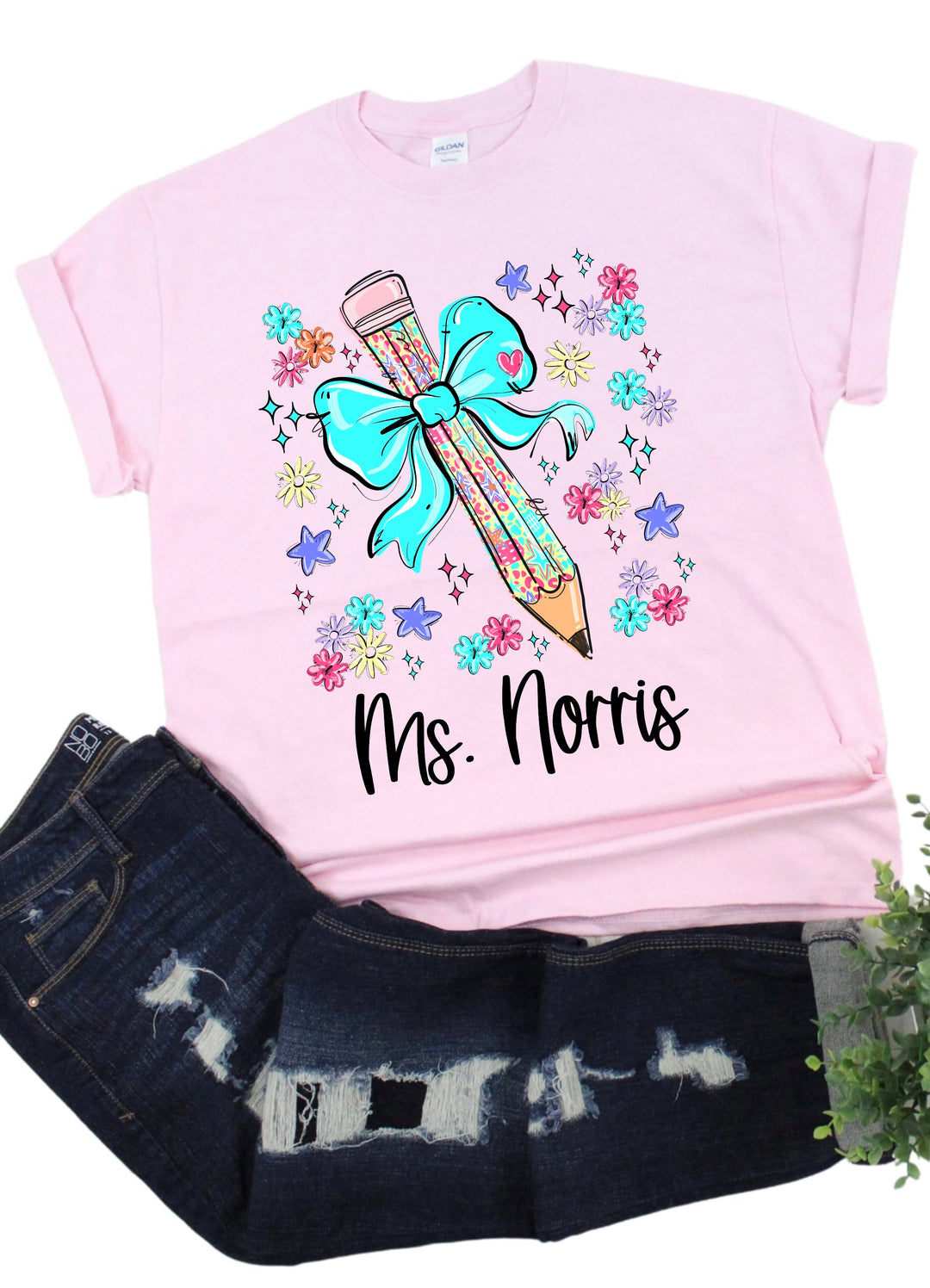 Scribble Brights Pencil Custom DTF Print