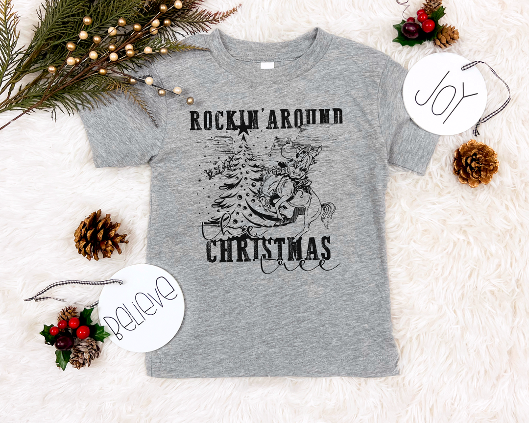 Rocking Around The Christmas Tree Cowboy DTF Print