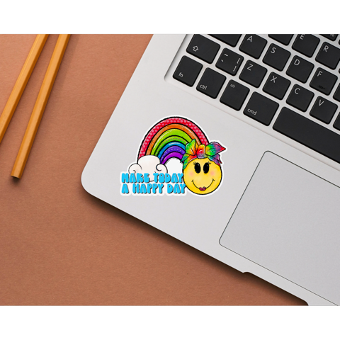 Make Today A Happy Day Die Cut Stickers
