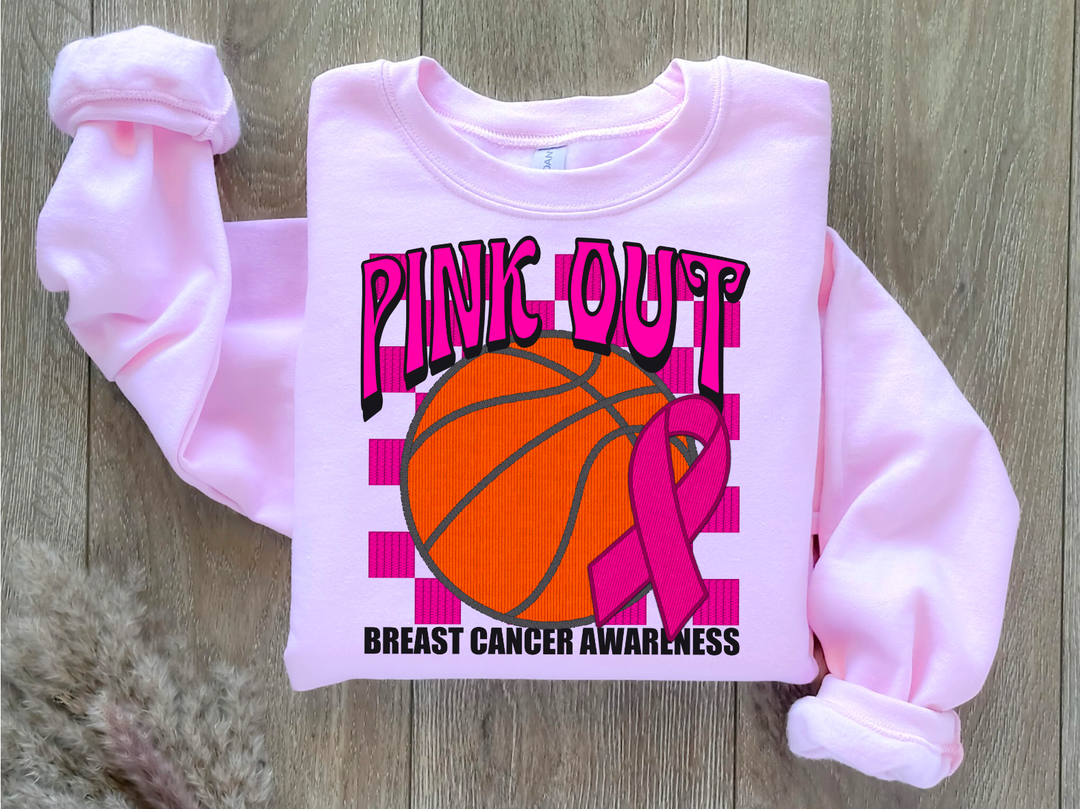 Pink Out Basketball DTF Print