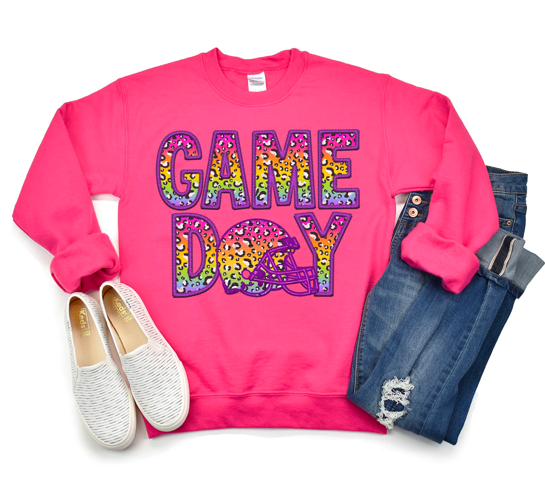 Game Day Colorful Leopard Print DTF Print