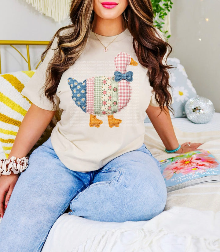 Patchwork Goose DTF Print
