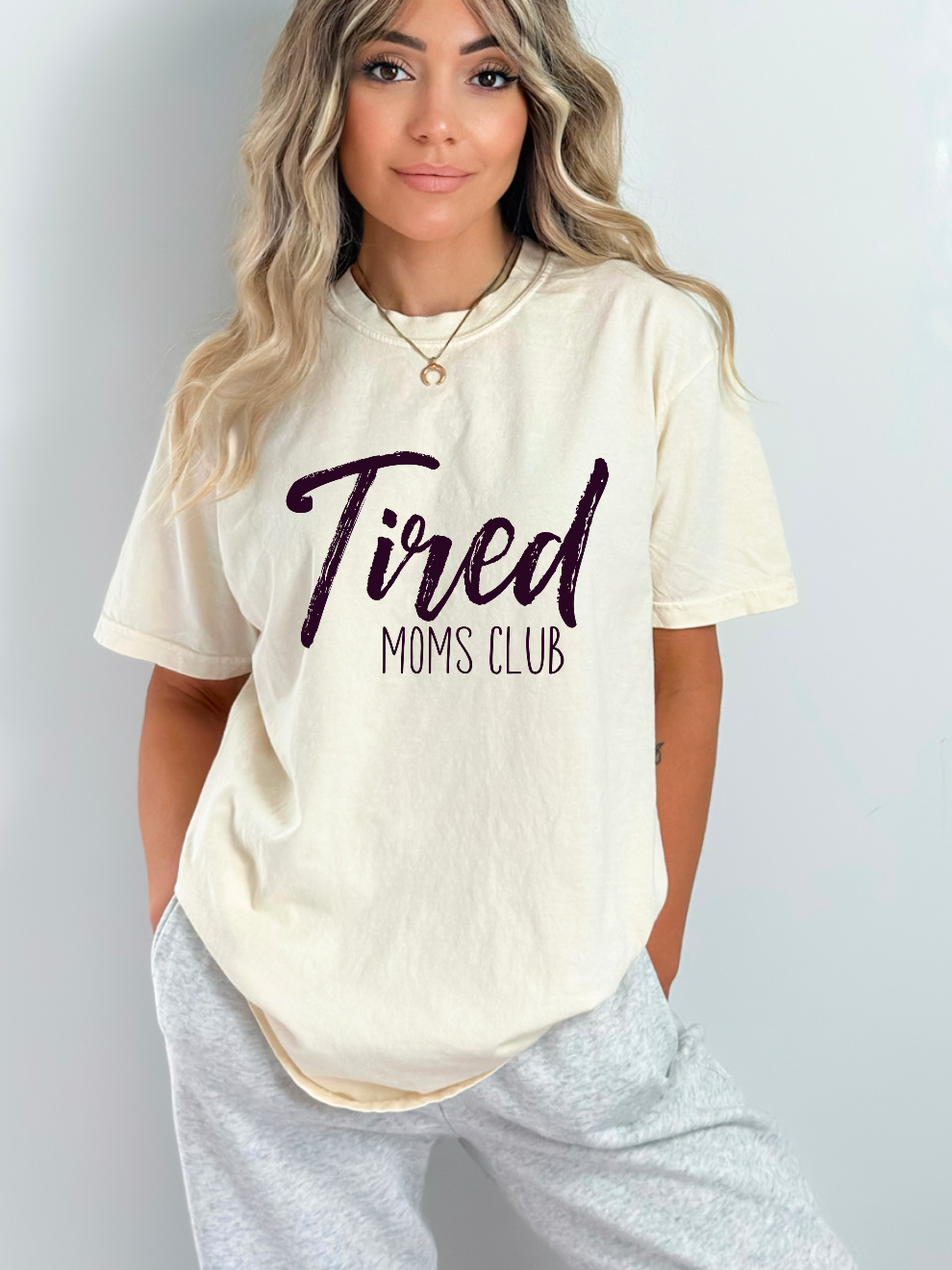 Tired Moms Club DTF Print