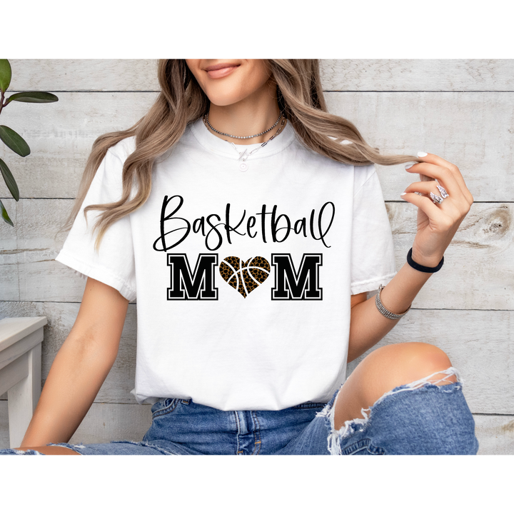Basketball Mom Heart DTF Print