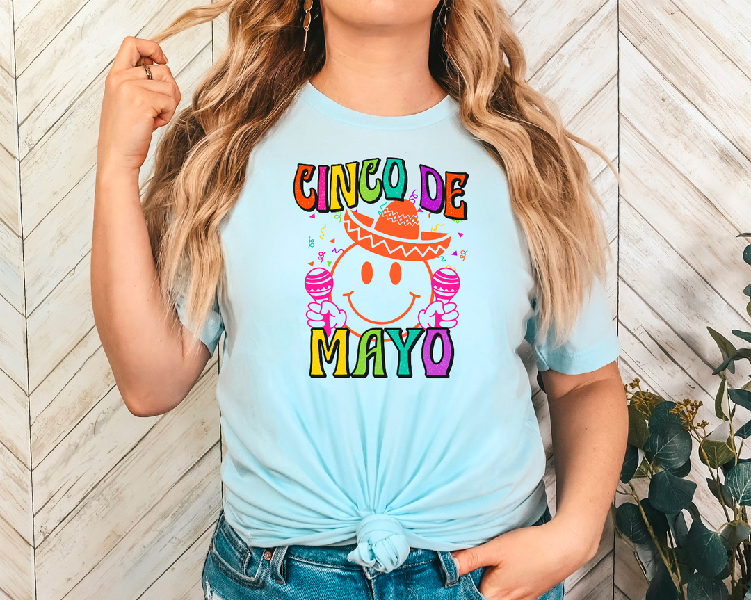 Cinco De Mayo Smiley Face DTF Print