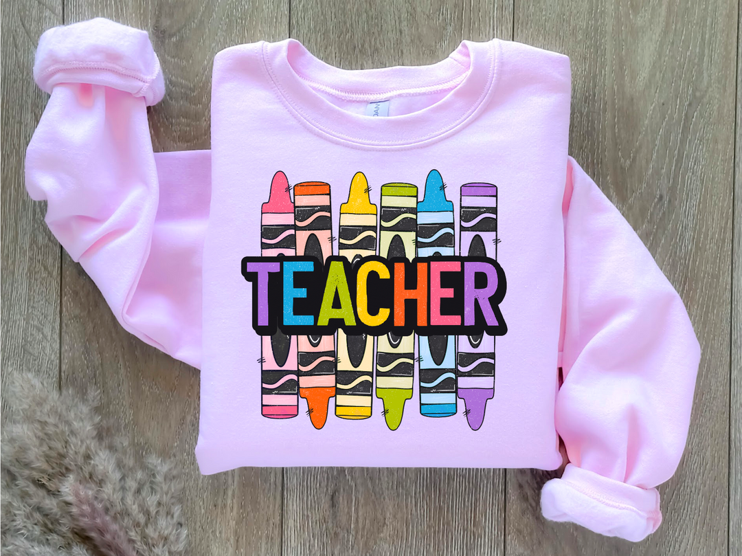 Teacher Crayons DTF Print