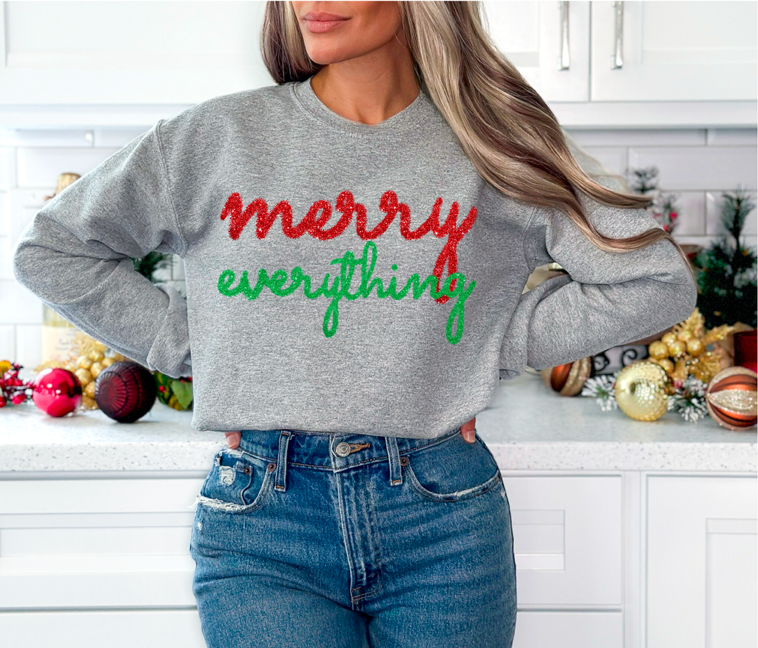 Merry Everything Faux Tinsel DTF Print