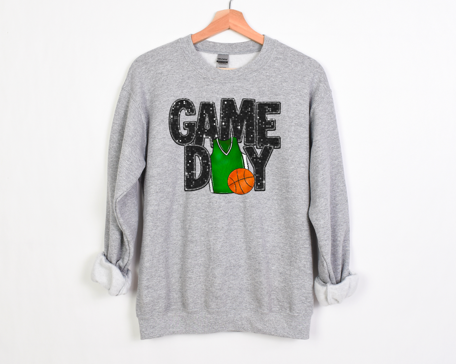 Game Day Faux Glitter Jersey DTF Print