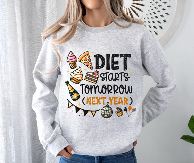 Diet Starts Tomorrow DTF Print