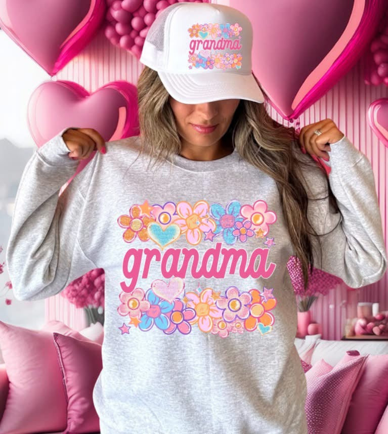 Floral Heart Family Names DTF Print
