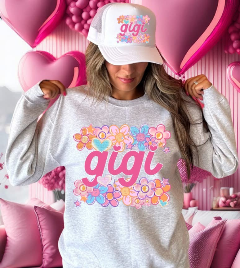 Floral Heart Family Names DTF Print