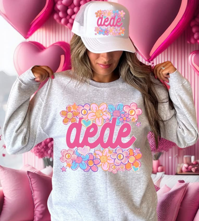 Floral Heart Family Names DTF Print