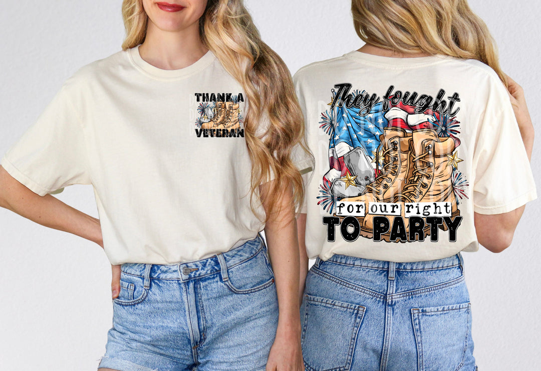 Thank a Veteran BACK DTF Print