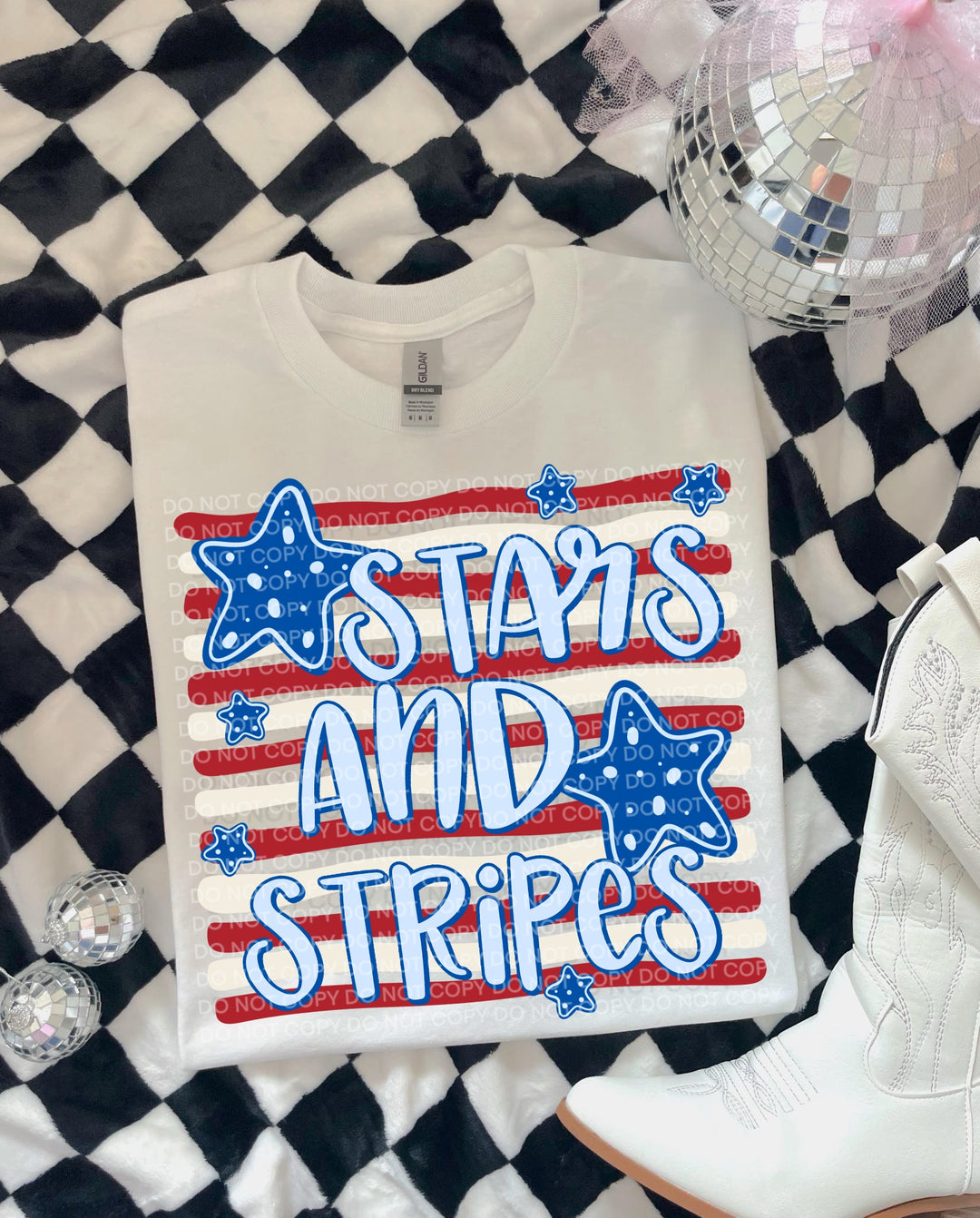 Stars And Stripes DTF Print