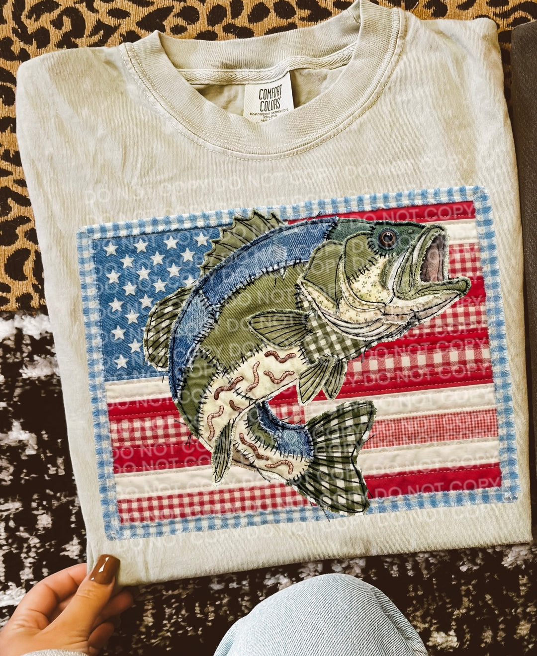 Bass American Flag DTF Print