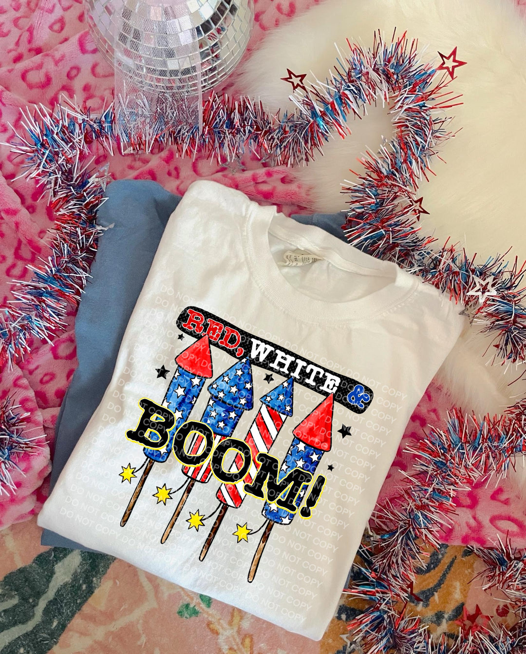 Red White And Boom DTF Print
