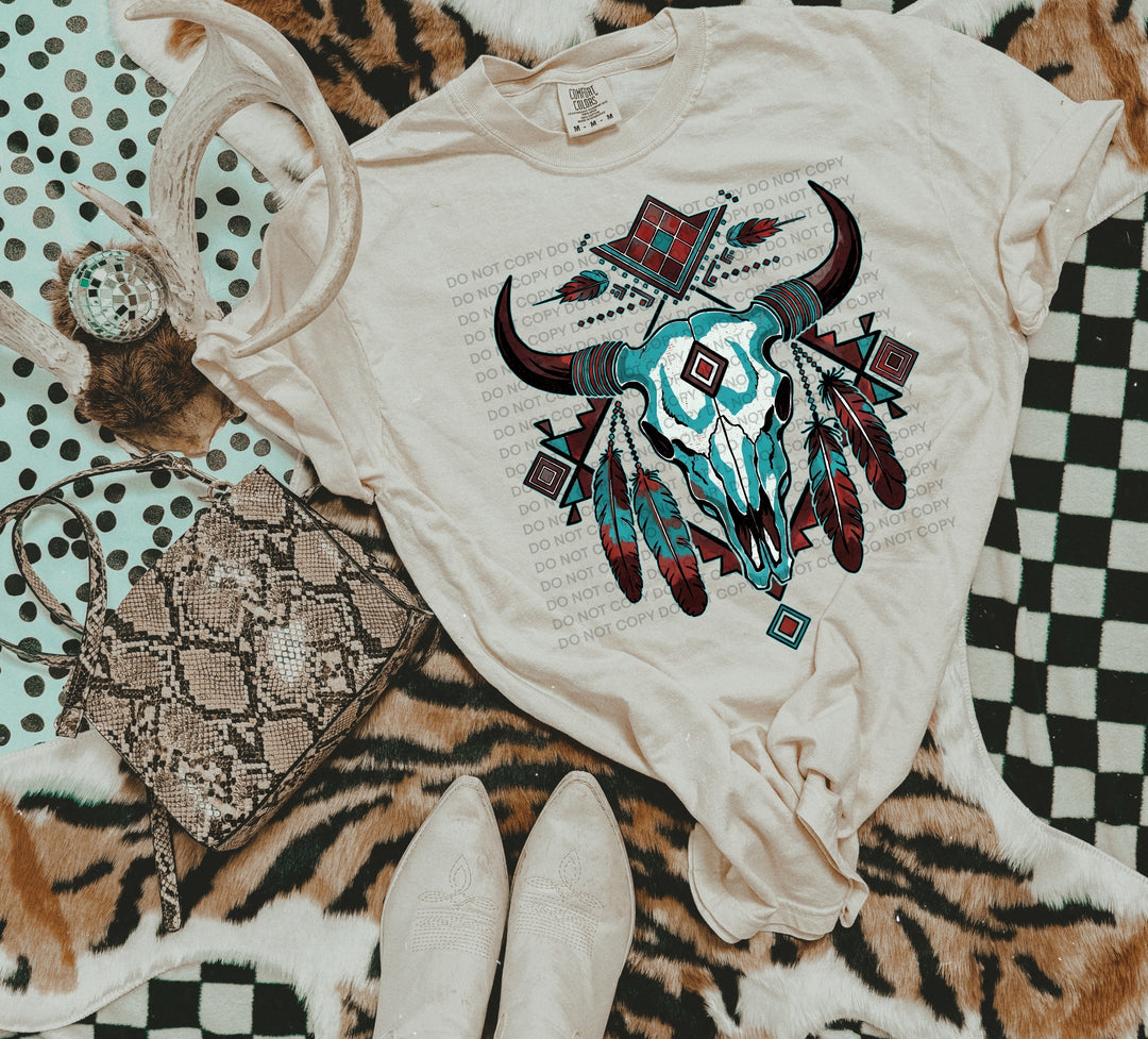 Boho Skull DTF Print