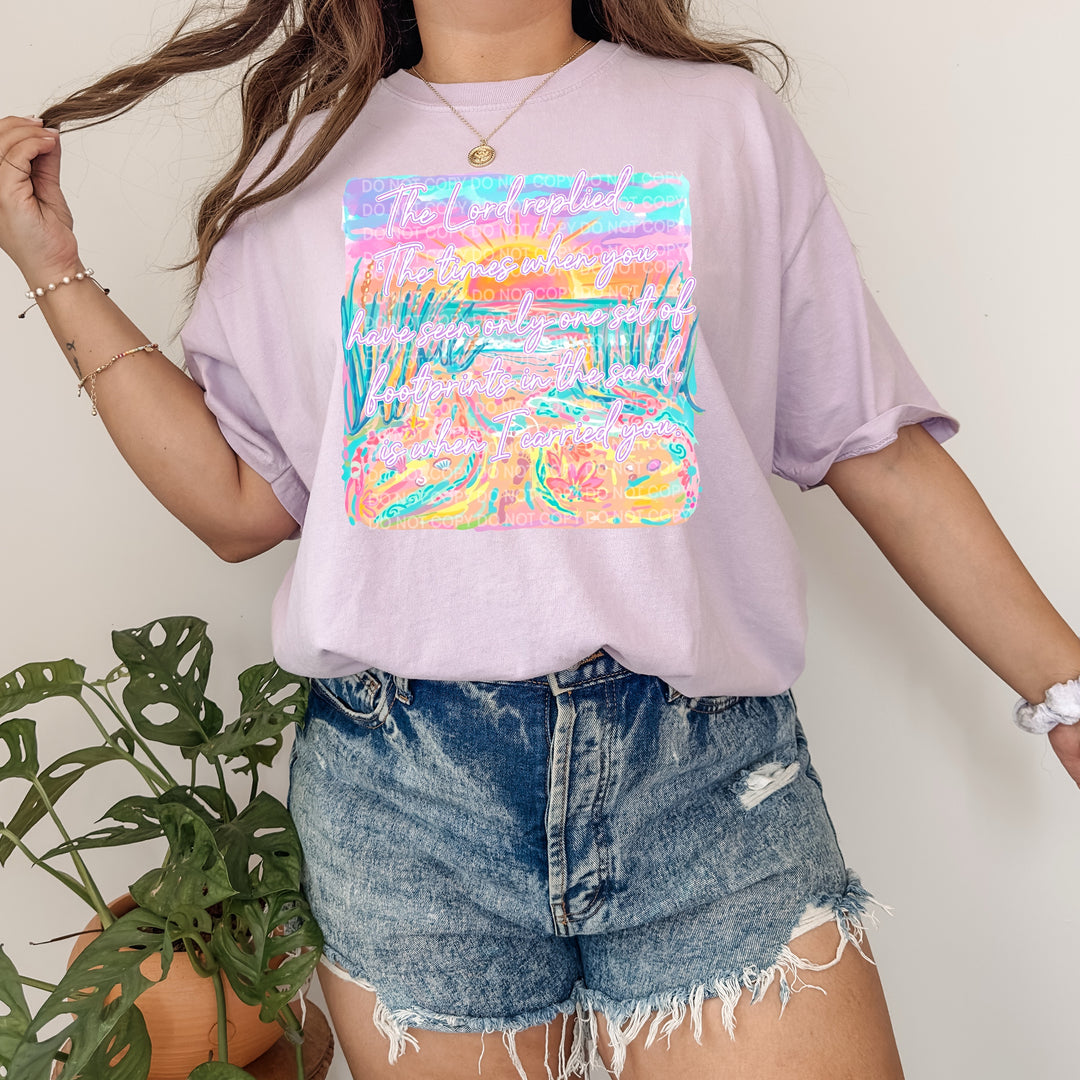 Footprints In The Sand DTF Print