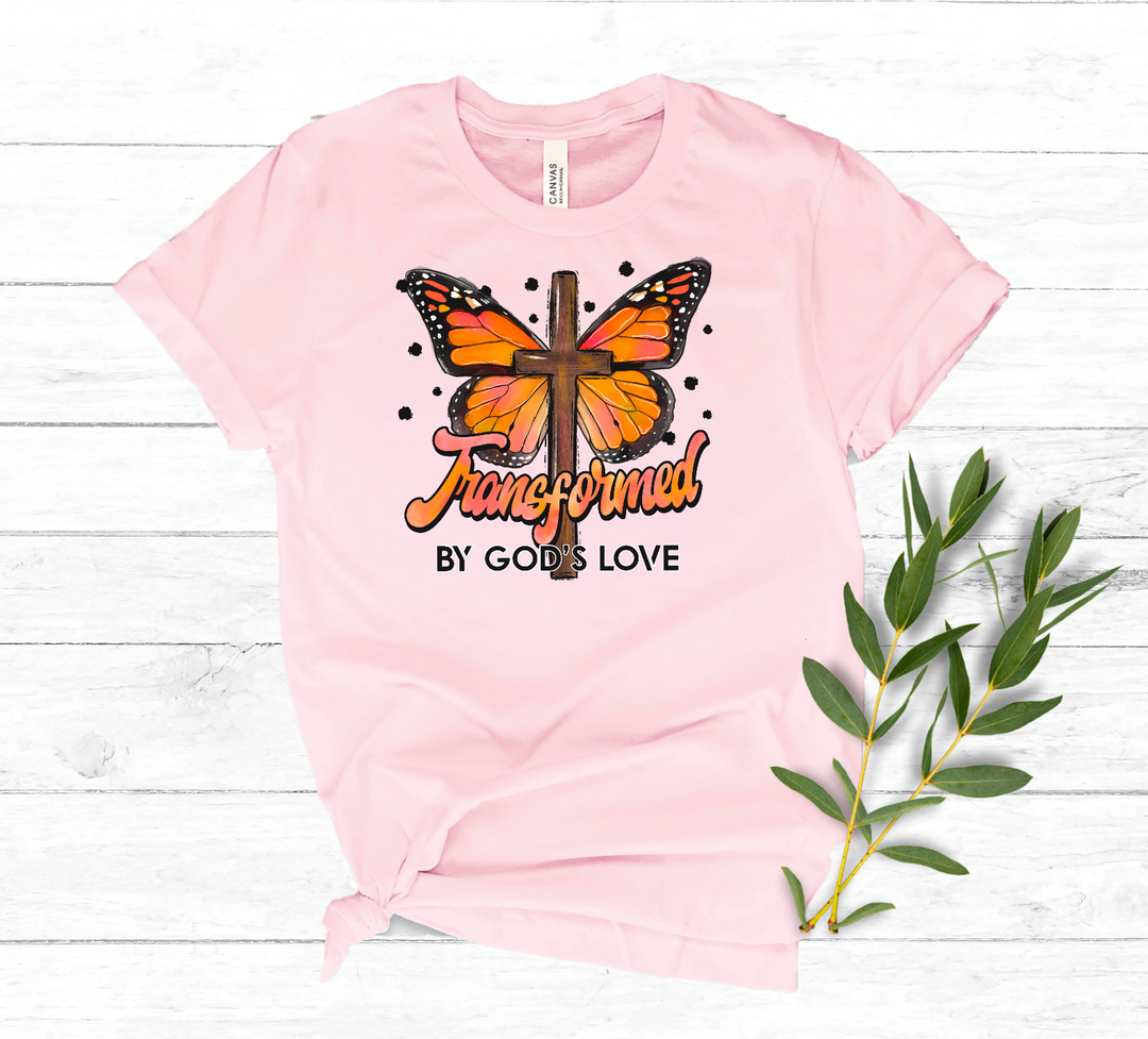 Transformed By Gods Love Butterfly DTF Print