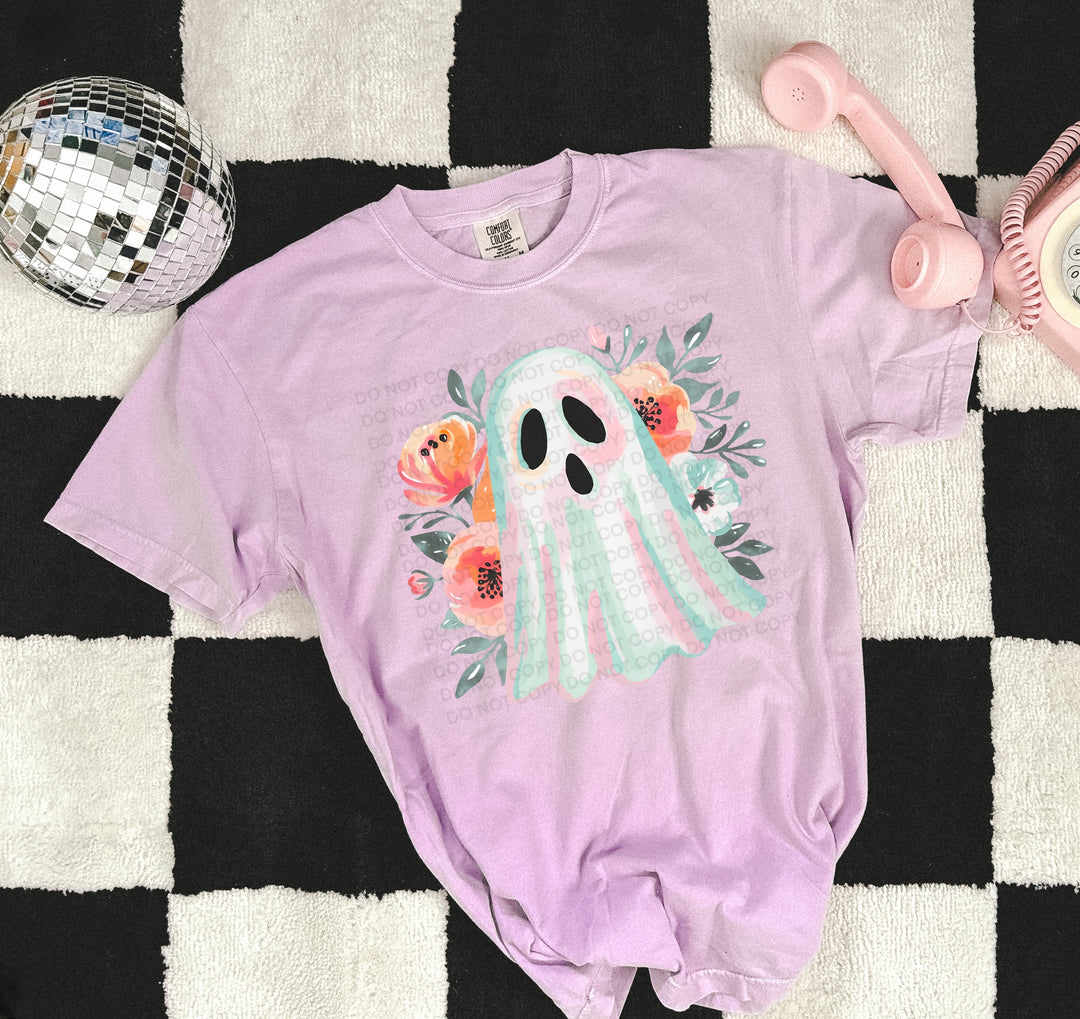 Floral Ghost DTF Print