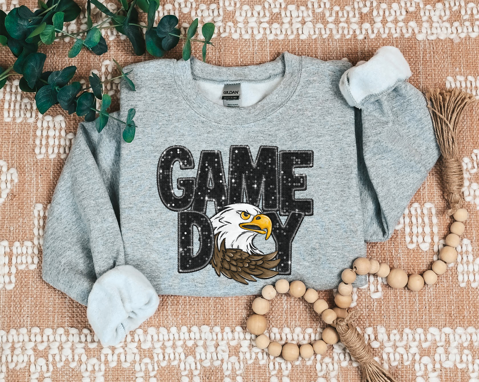 Game Day Mascots Faux Glitter DTF Print