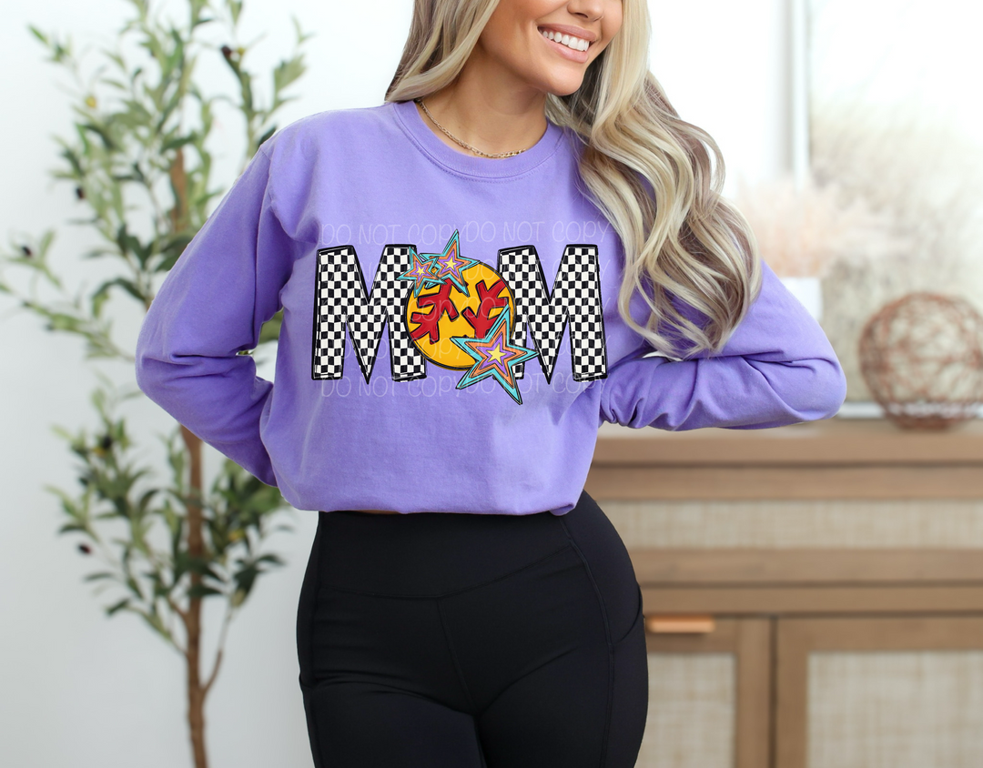Sports Mom Checks DTF Print