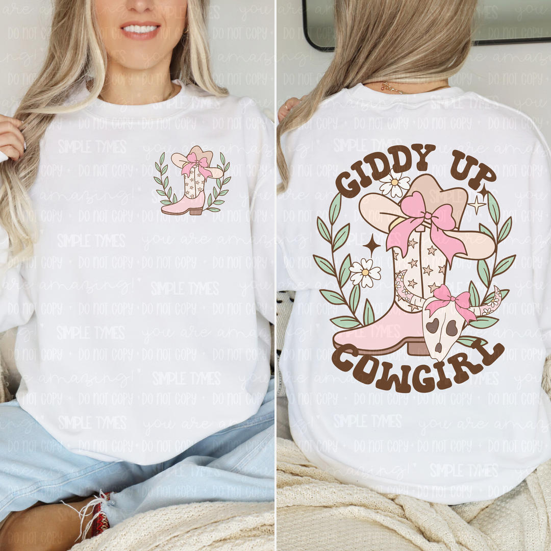 Giddy Up Cowgirl DTF Print