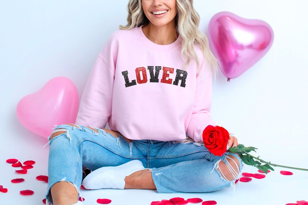 Lover Faux Glitter DTF Print